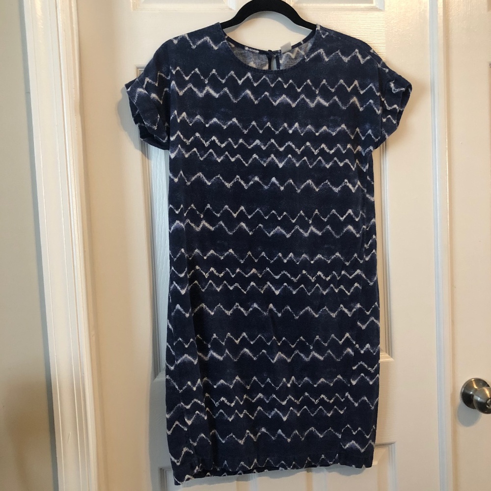 Navy Blue Chevron Sun Dress